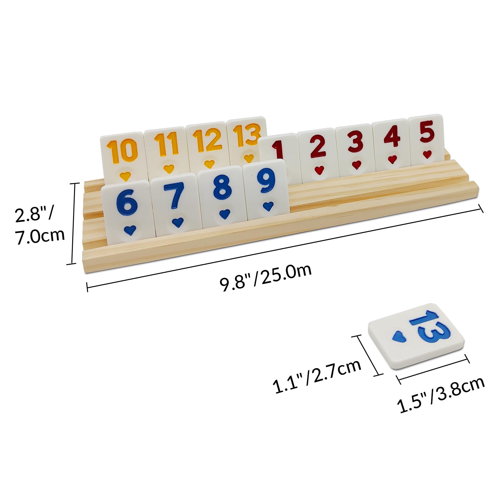 Amazon.com: Rummy Cube 8 Player Edition with 8 Wooden Racks, Rummy